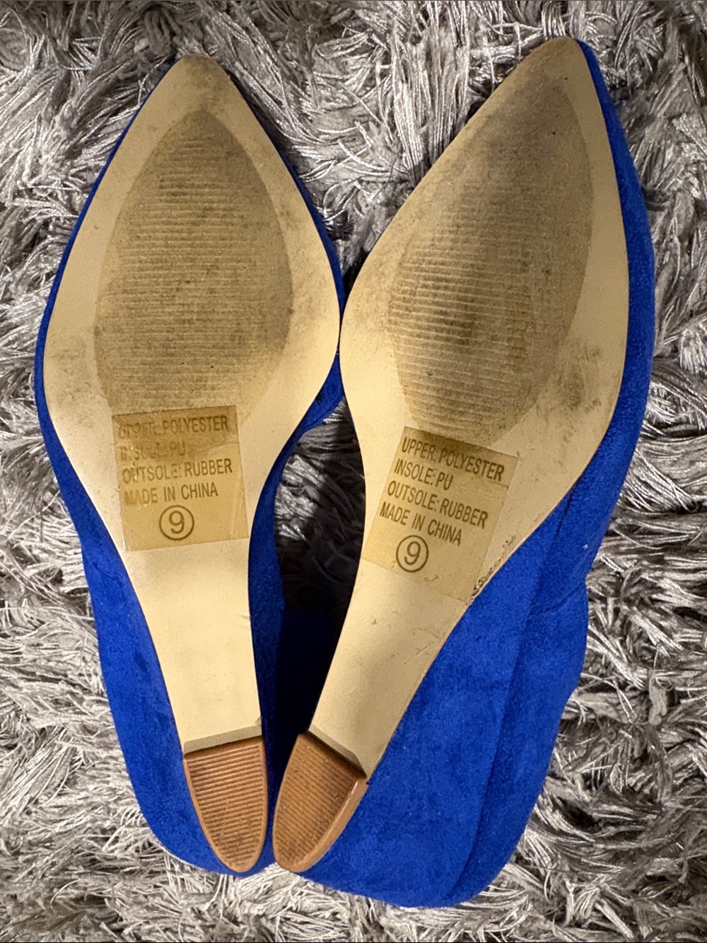 Women's Royal Blue Suede D'Orsay Low Wedges - Picture 2 of 4